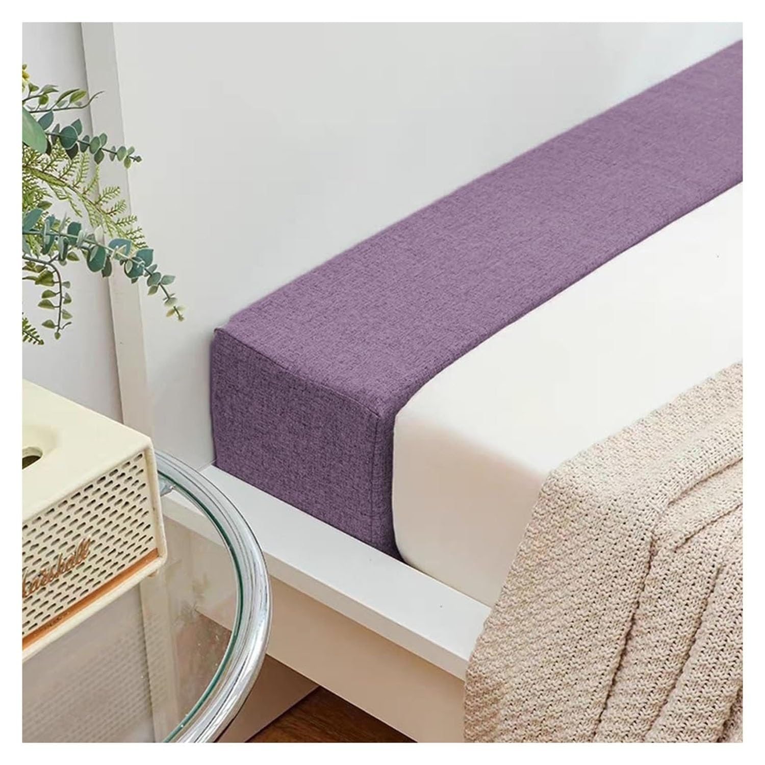 Riempitivo Per Testiera Letto Personalizzabile - Cuscino Per Spazio Tra Materasso E Parete, Lino Lavabile - Foto 10