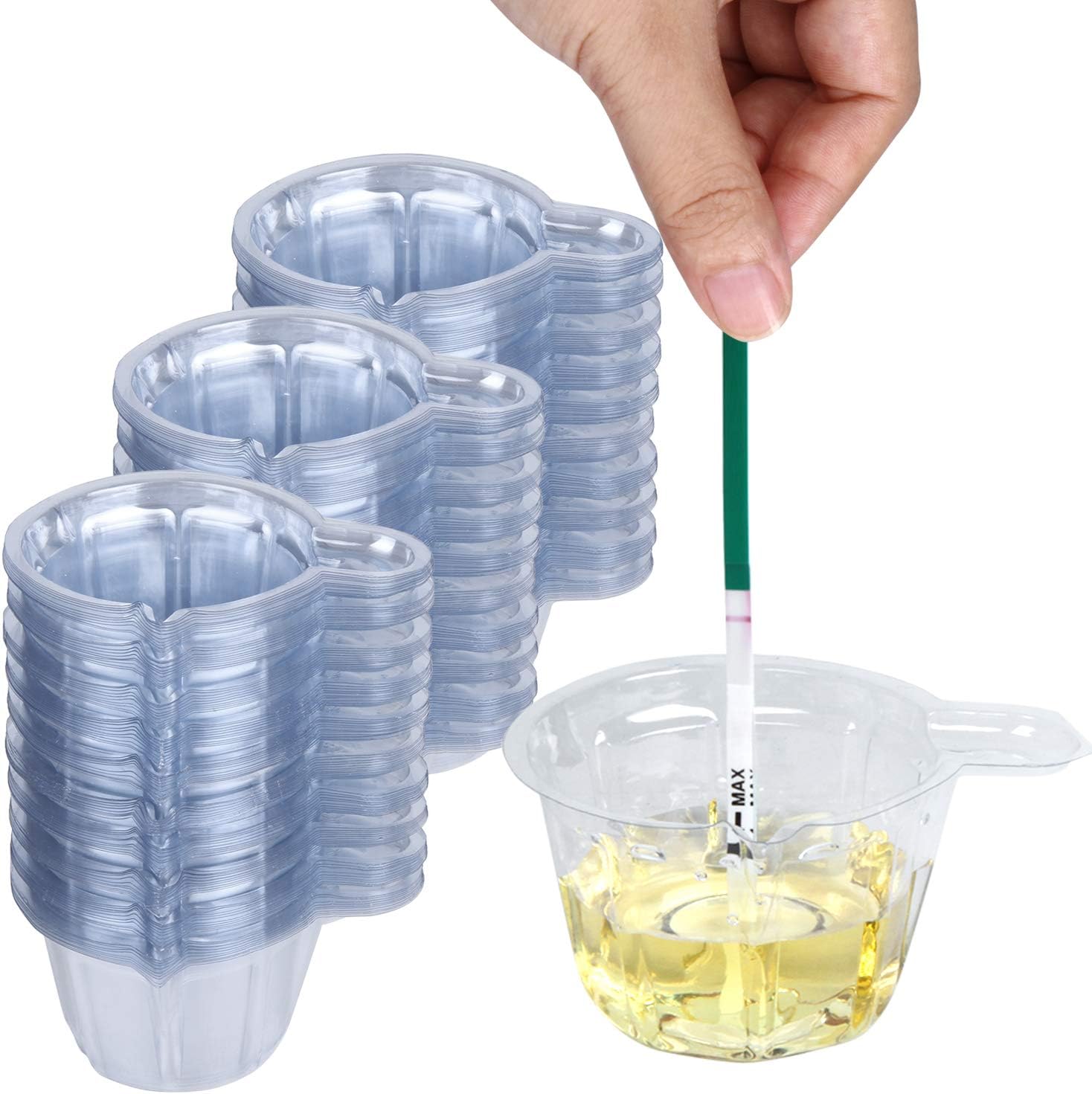 300 Pack Urine Cups, Esee Plastic Disposable Urine Specimen Cups For Ovulation Test/Pregnancy Test/pH Test Etc. 40ML