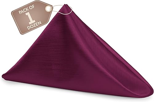 Miniatura 372 de Ultimate Textile -1 docena - Reversible Shantung Satin - Majestic - Servilletas de tela Majestic de 17 x 17 pulgadas color azul pizarra