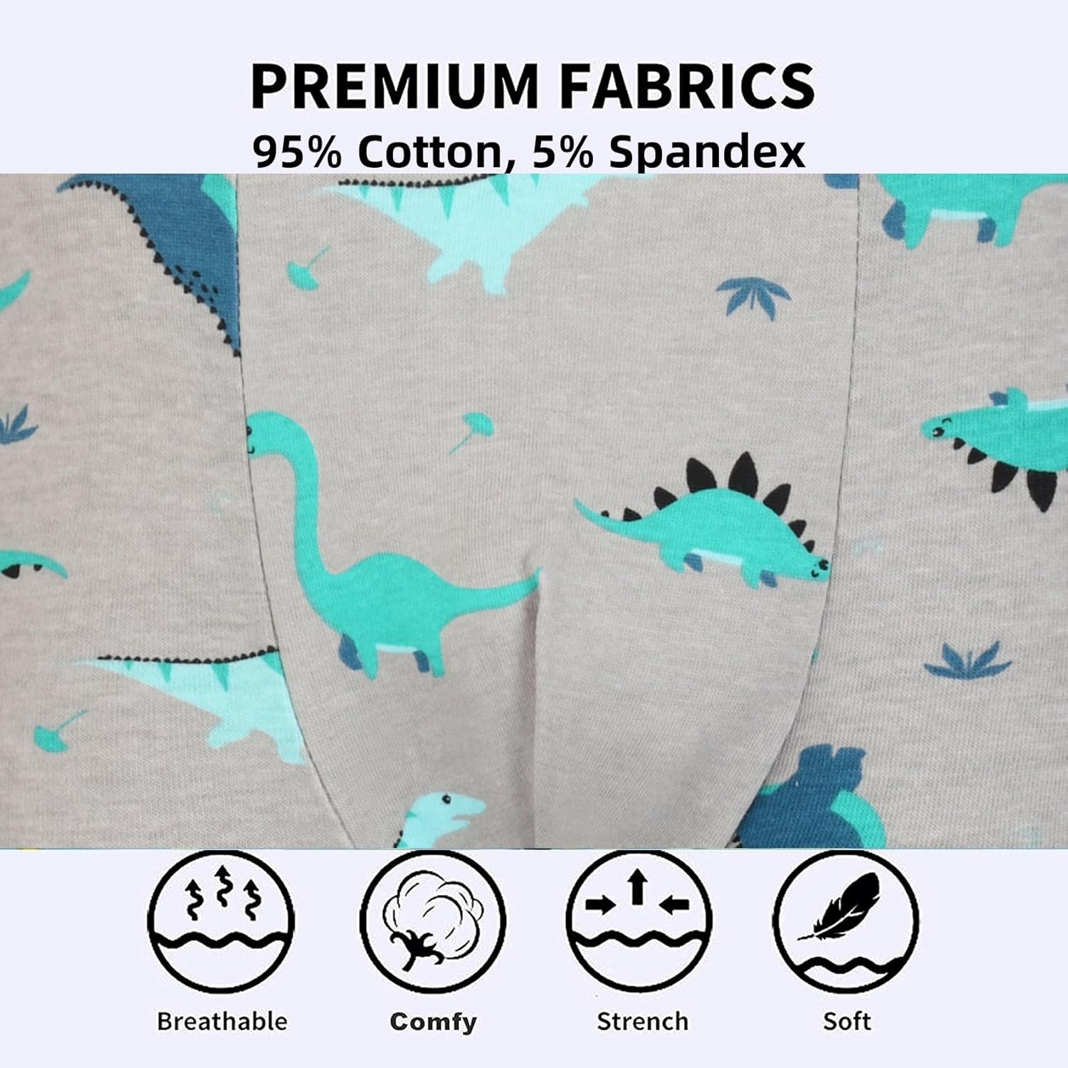 Cczmfeas Boys Kids Soft Cotton Fashion Boxer Briefs Toddler Breathable Underwear - Image 5