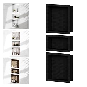 Homevacious Shower Niche Ready for Tile 14x14 14x8 14x14 XPS Triple Waterproof Recessed Bathroom Wall Niche Shelf Insert