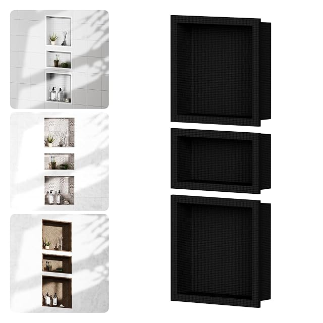 Homevacious Shower Niche Ready for Tile 14x14 14x8 14x14 XPS Triple Waterproof Recessed Bathroom Wall Niche Shelf Insert