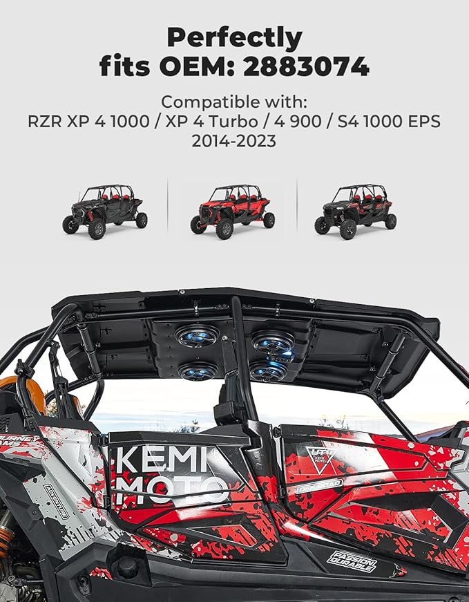 Sistema de Audio Techo KEMIMOTO XP4 1000 para Polaris RZR XP4 1000 (2014-2023) miniatura 7