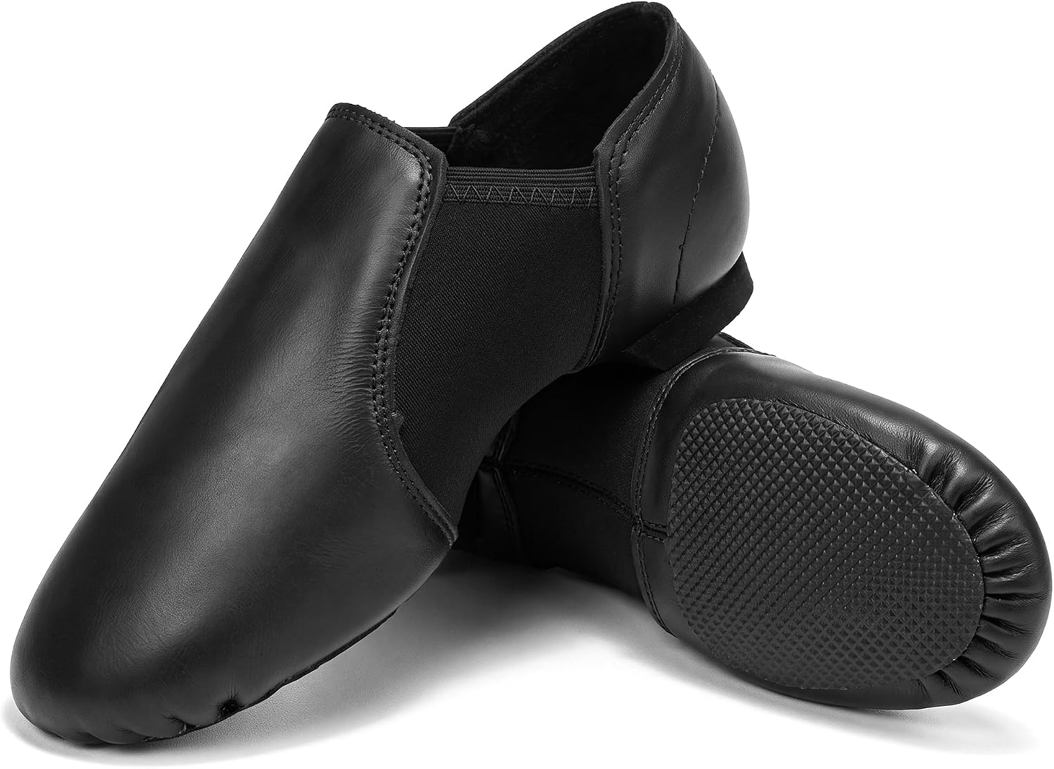 Stelle Anti-Slip Jazz Shoes for Girls and Boys Slip-On Leather Dance Shoes