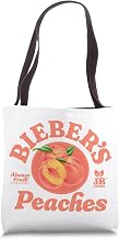 Official Justin Bieber Peaches White Tote Bag