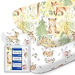 Bassinet Sheets for Baby Boy Girl, TotBasic Buttery Soft Universal Bassinet Fitted Sheet, Compatible with Halo, Mika Micky, Baby Delight, Dream On Me, Maxi COSI and More Bassinet Mattress(Forest)