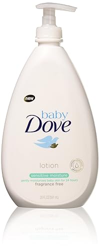 Baby Dove Sensitive Moisture - Loción facial y corporal de 20 onzas líquidas (paquete de 4)