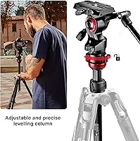Vista 3 de Manfrotto Befree Live - Trípode de viaje con cabezal de cámara de video y cierre de palanca, trípode de aluminio para cámaras réflex digitales, sin