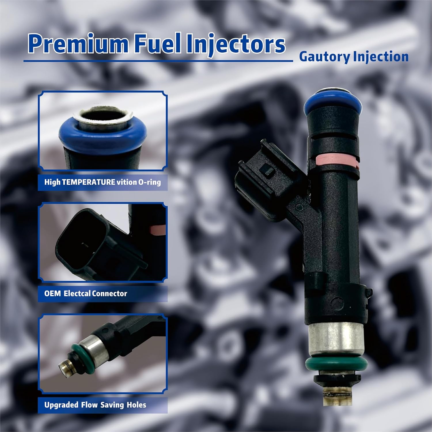 Fuel Injectors Compatible with 2007 2008 Ford Expedition 2007 2008 Lincoln Navigator 5.4L V8 Replace 0280158140 Set of 8