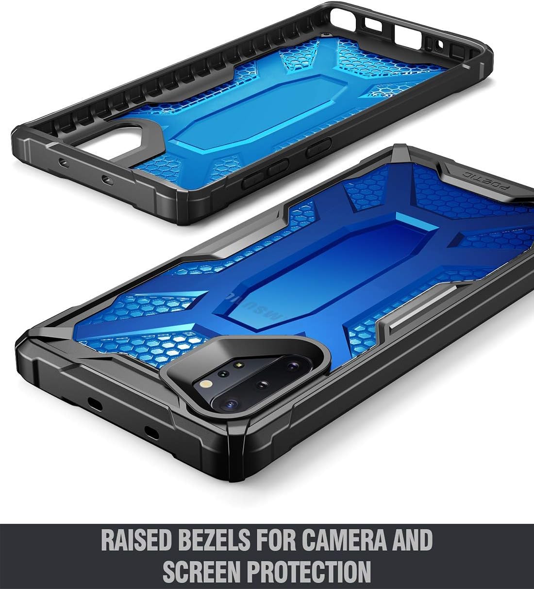 Galaxy Note 10 Plus Case, Poetic Premium Hybrid Protective Clear Bumper Cover, Rugged Lightweight, Military Grade Drop Tested, Affinity, for Samsung Galaxy Note 10+ Plus 5G, Cobalt Blue