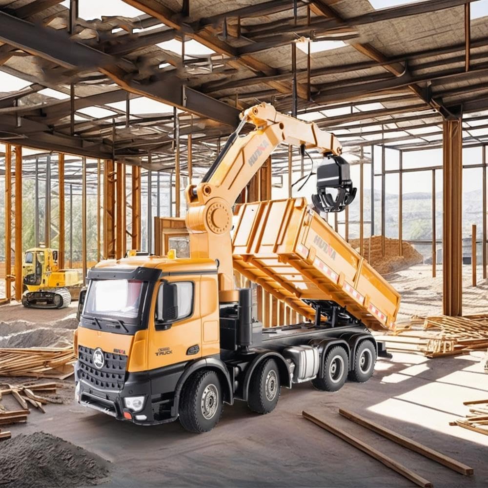 HUINA 1538 1/14 26CH 8x4 Damperli Kamyon RC Kumandalı İş Makinesi