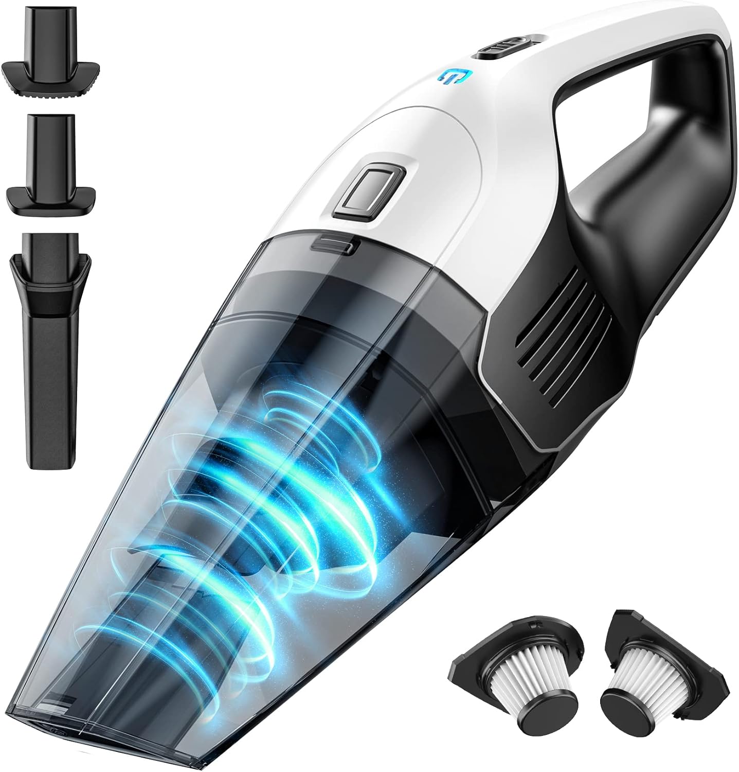 Veshiny Hand Vacuum Cordless, Rechargeable 8.5KPa Powerful