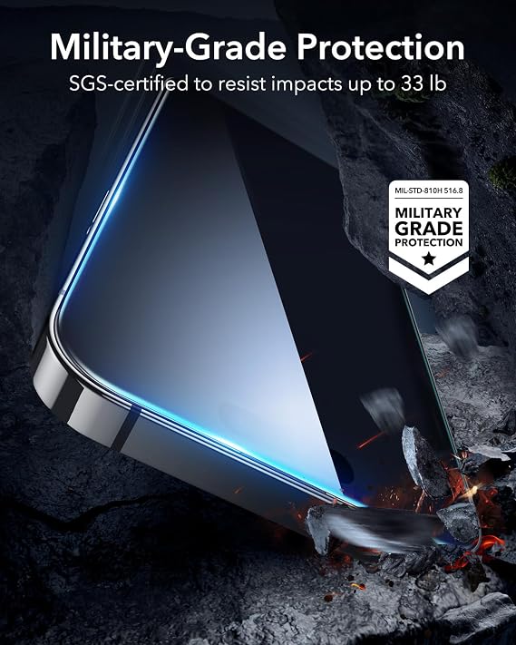 ESR 3 Pack for iPhone 14 Pro Max Screen Protector, FlawlessFit Tray