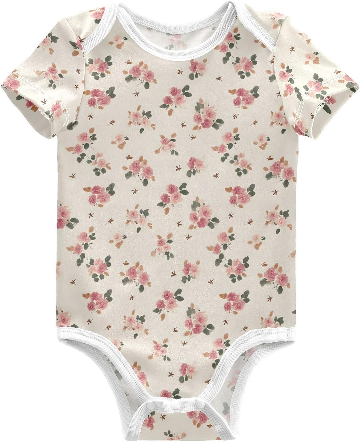 ALAZA Black White Plaid Infant Baby Short Sleeve Bodysuits Cotton Newborn Checkered One-piece Clothes Comfort Romper Outfit