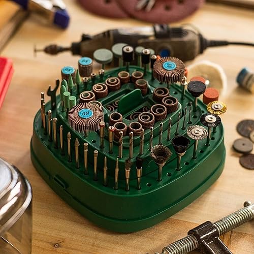 Miniatura 4 de ToolTreaux Kit de accesorios para herramientas rotativas con soporte giratorio, herramientas de manualidades de 276 piezas