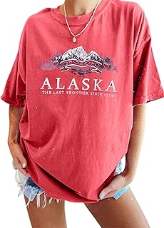 Remidoo Women's Casual Crewneck Short Sleeve Sun and Moon Print Oversized Graphic Top T-Shirt