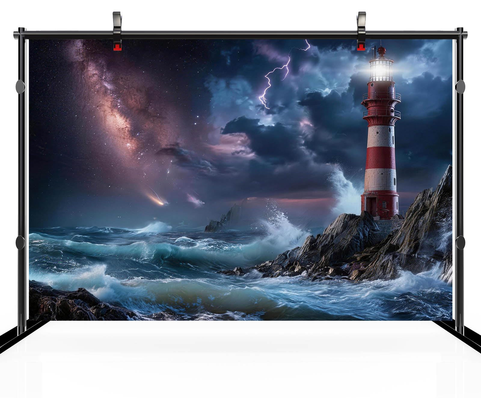 Amazon.com : CHNYWORK 12ftx8ft Lighthouse Backdrop Ocean Storm