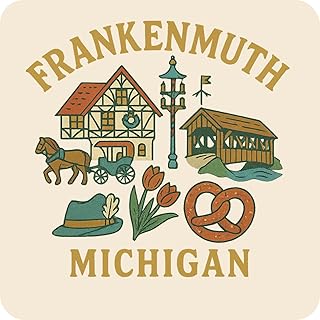 Frankenmuth Michigan Souvenir Vinyl Magnet – Destination Travel Keepsake Collectible 3-Inches Wide