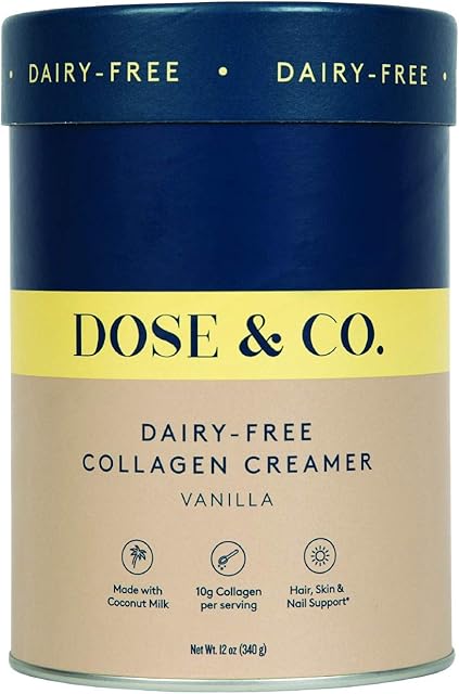 Dose & Co Dairy-Free Collagen Creamer - Vanilla 340g, Vanilla