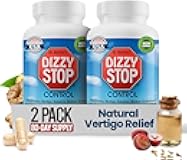 Vertigo Relief Product & Non‑Drowsy Motion Sickness Pills: Nausea and Dizziness, Ginger & Grape Seed Formula, Inner Ear Balance, Car, Cruise & Travel Essential, Stomach Support (80 Count – Pack of 2)