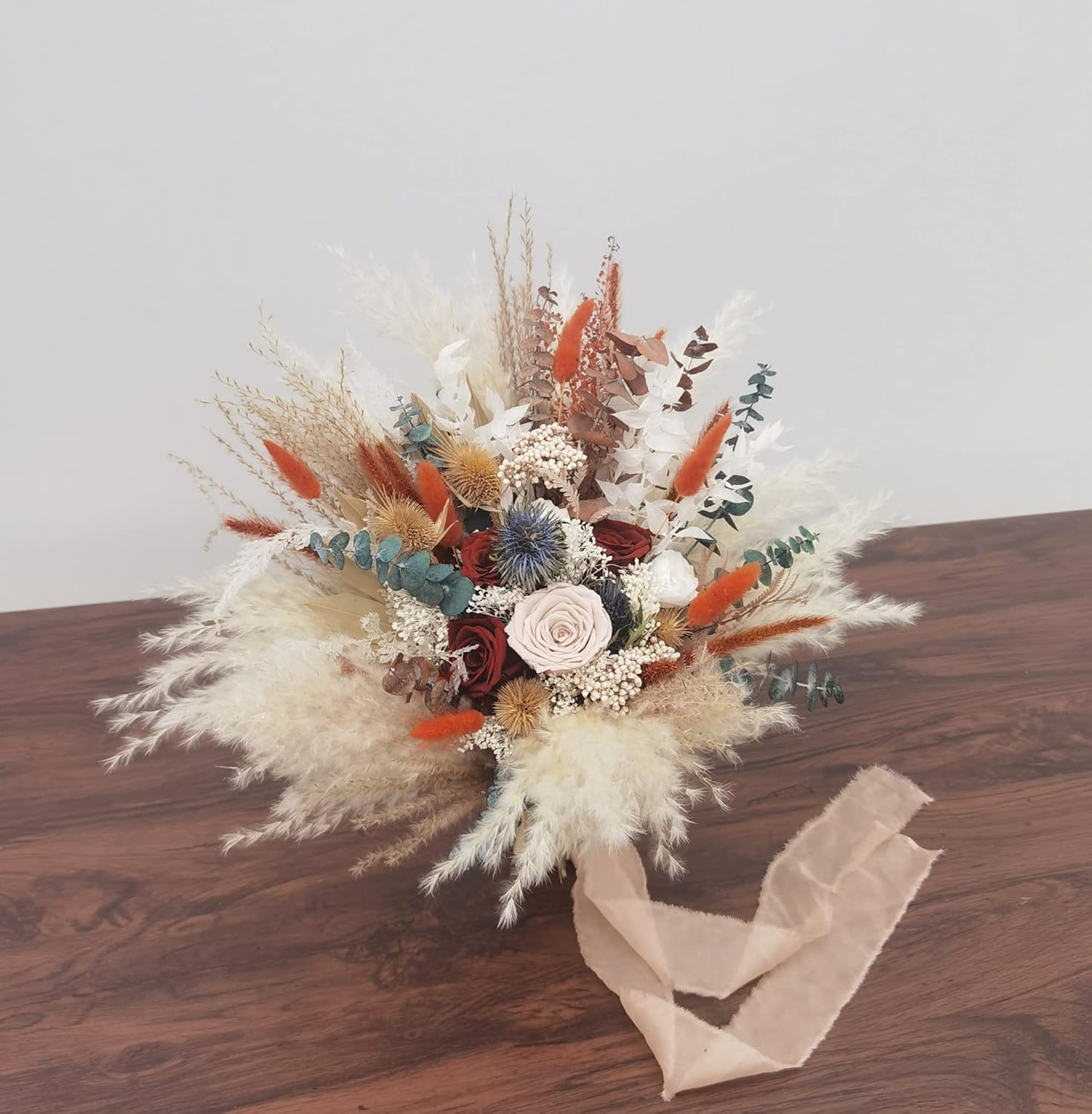 Boho large 3D bridal bridesmaid bouquet, arch arrangement, wedding center, Boutonnières (bride bouquet)