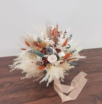 Boho large 3D bridal bridesmaid bouquet, arch arrangement, wedding center, Boutonnieres bride bouquet