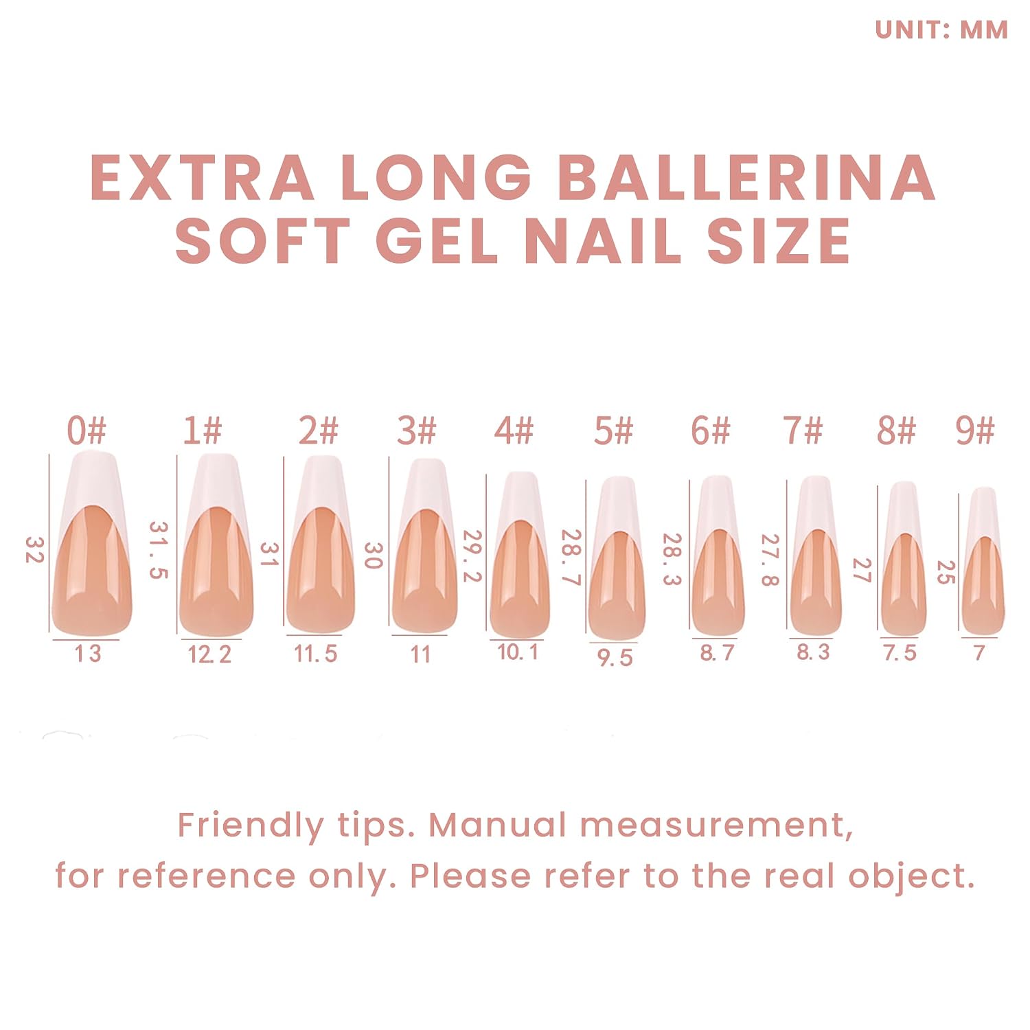 Allkem Soft Gel Nail Tips - 360 pcs XL French Ballerina Nail Extensions Kit - 12 Sizes Extra Long Full Cover Nails - Neutrals - Bold (360 Pieces)