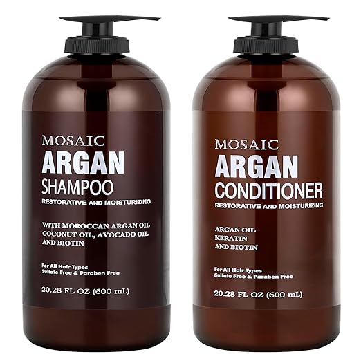 Mosaic Argan Oil Shampoo and Conditioner Set for Hair