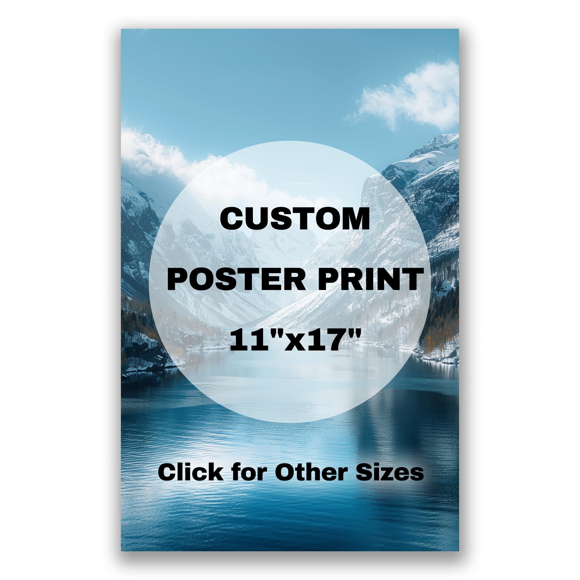 Timisigns Custom Poster Print with Waterproof & Glossy Printing Material, Upload Your Image/Photo, Poster Prints for Gift, Party & Decor, Make Your Own Poster for Store, Office & Room, 11x17in