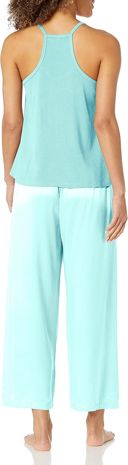 PJ Harlow Women's Cami/Jolie Capri, Camisole Top with Satin Capri Pants, Pajama Set - Image 3