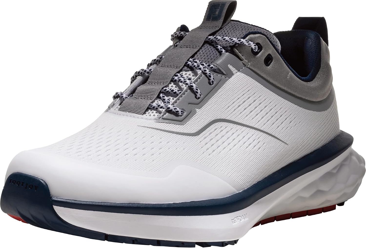 FootJoy Quantum 57064 White Navy Red Men Spikeless Golf Shoes