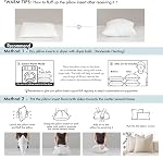 MIULEE 20x20 Inserts d'oreiller, boîte de 2 Feuilles d'oreillers à jet de plumes, tissu décoratif en coton fluffy pour canapé-lit salon