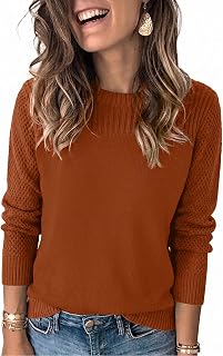 EVALESS Womens Sweaters 2026 Trendy Fall Winter Dressy Casual Knit Pullover