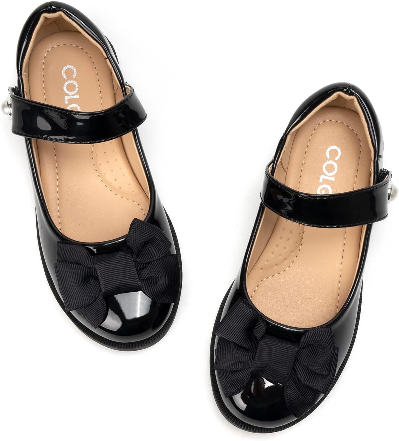 Colgo Girls Mary Jane Dress Shoes Toddler Little Kids Ballet Flats Flower Girls Princess School Shoes