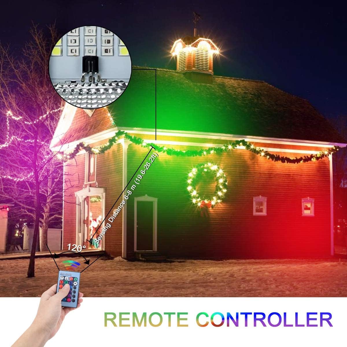 One-Day Sale: Up to 40% Off Huamai LED Flood Lights RGB Color Changing Security Lights 60w，Bluetooth APP Control，IP66 Waterproof for Outdoor and Indoor Timing，Multi Colors Multi Modes for Garden Stage Lighting (60W-2Pack)