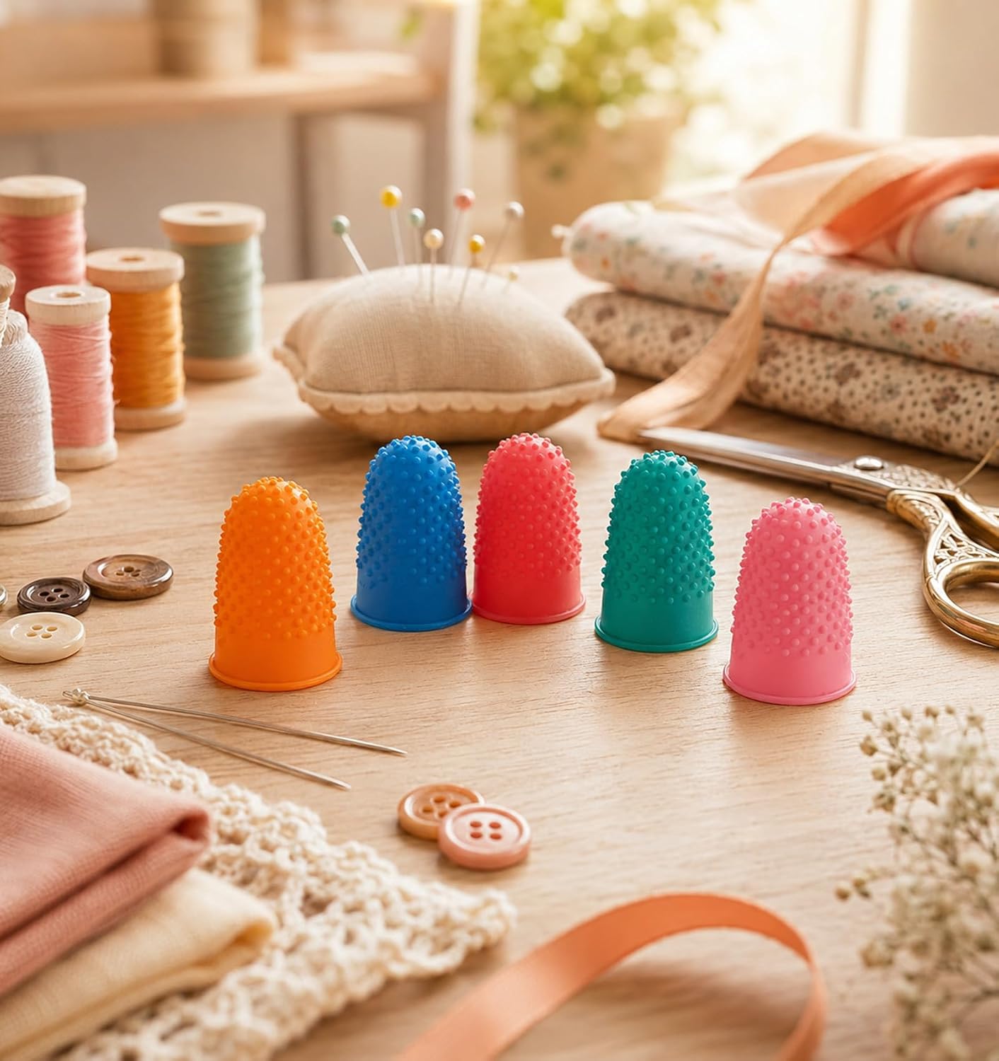 10 Pcs Rubber Fingers Tips for Sorting Papers, Reusable Rubber Thimble