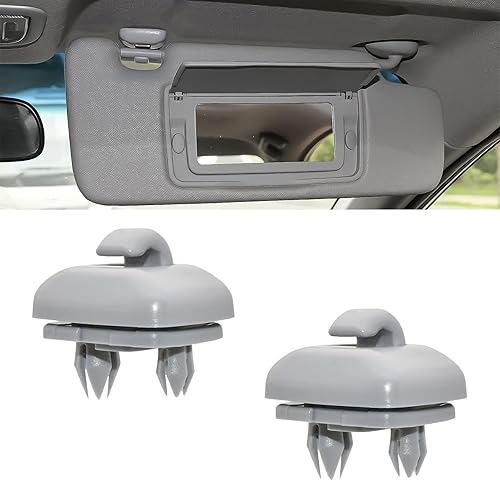 2 clips de gancho para visera solar, soporte de gancho mejorado para interior de automóvil para A3 A4 Q3 Q5 A5 A1, reemplaza al OEM # 8U0857562A
