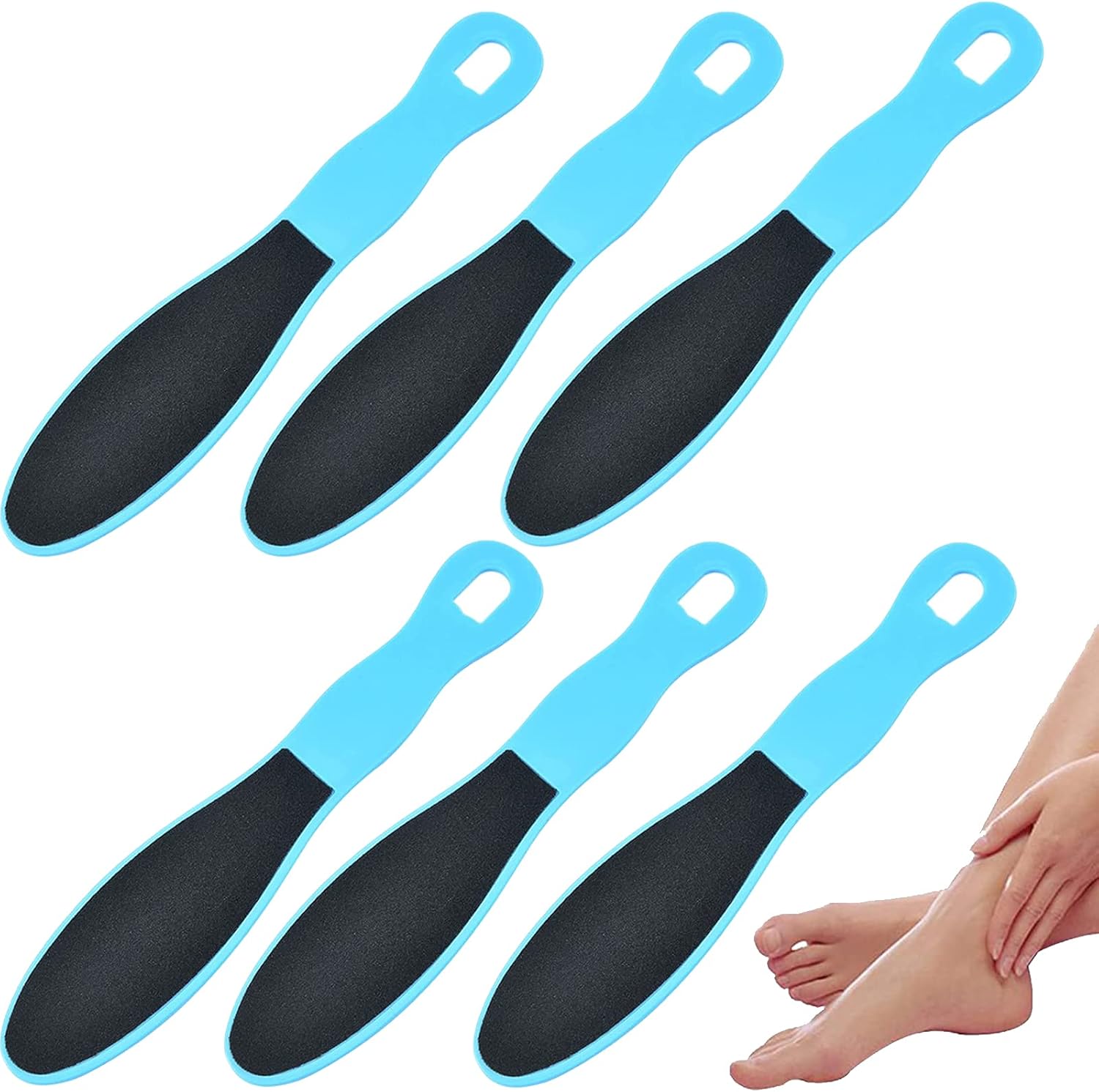 Cyleibe 6pcs Double Sided Foot Files for Hard Skin, Callus Remover