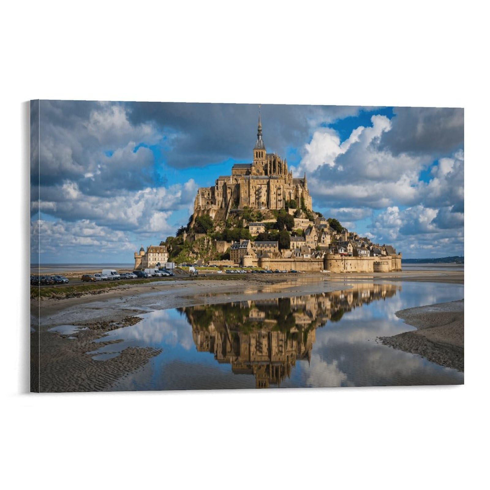 XPASHIQWC Mont Saint-Michel France Wall Decor Poster Canvas Prints Picture Modern Canvas Wall Art Picture Wall Hanging for Bedroom Living Room Decor 12x18inch(30x45cm)