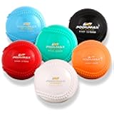 PodiuMax Plyometric Weighted Baseballs 6 Pack, 32 21 14 7 5 & 3.5oz Plyo Balls, Weighted Baseballs for Hitting & Pitching, Softball & Baseball Training