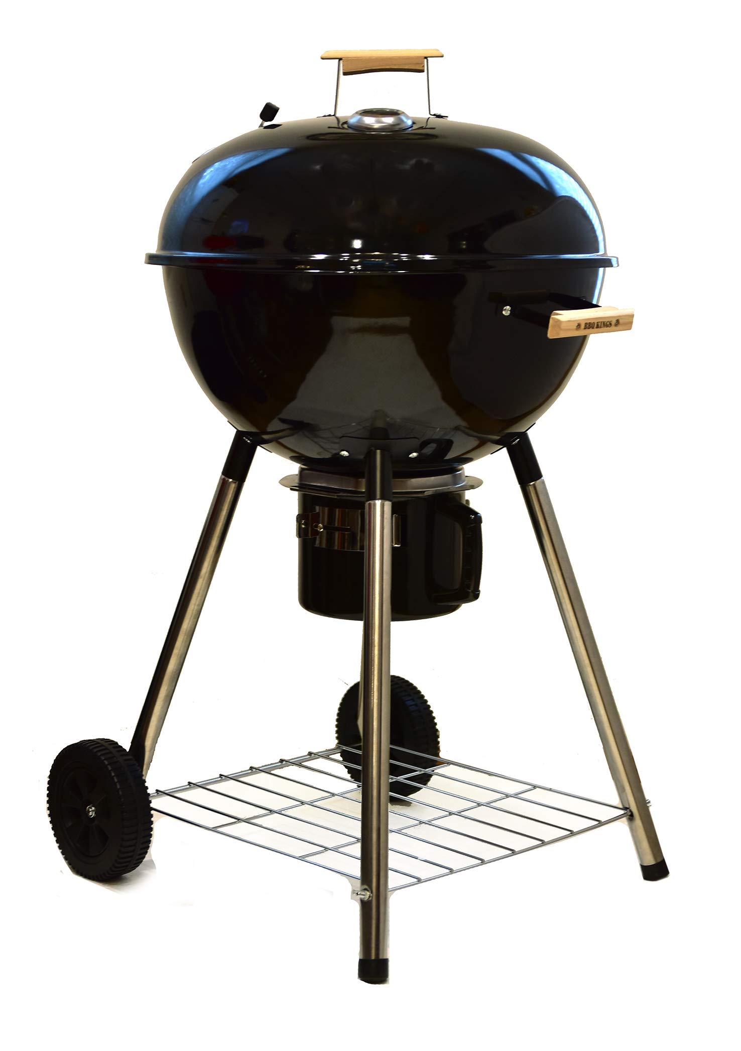 【正規ライセンスモデル】バーベキューグリル BBQKINGS 蓋付き【日本正規品】 (エナメルブラック)