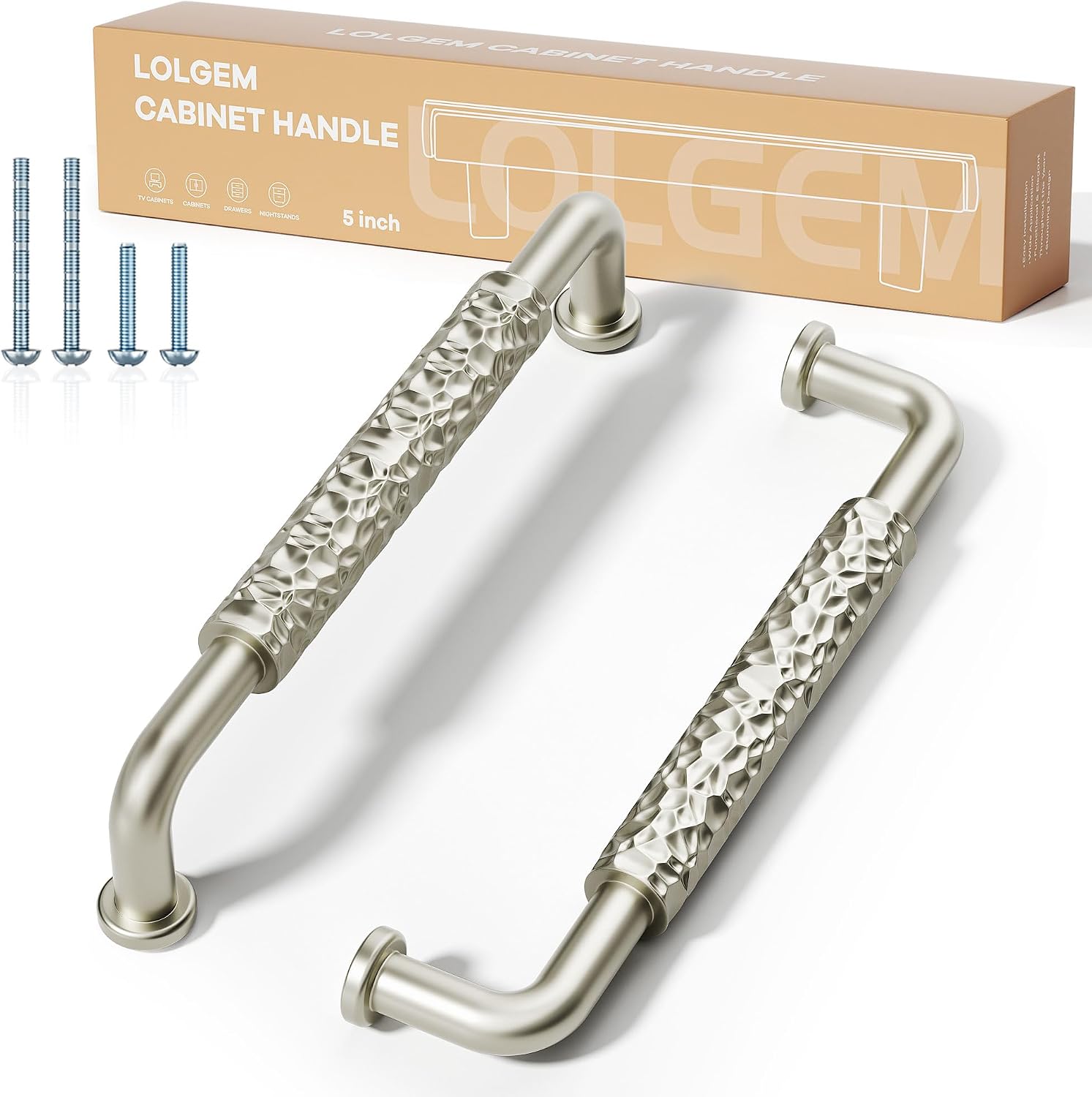 15 Pack Cabinet Handles Drawer Pulls Zinc Alloy Kitchen Cabinet Hardware Pull Out Drawers for Cabinets 5 Inch Hole Center