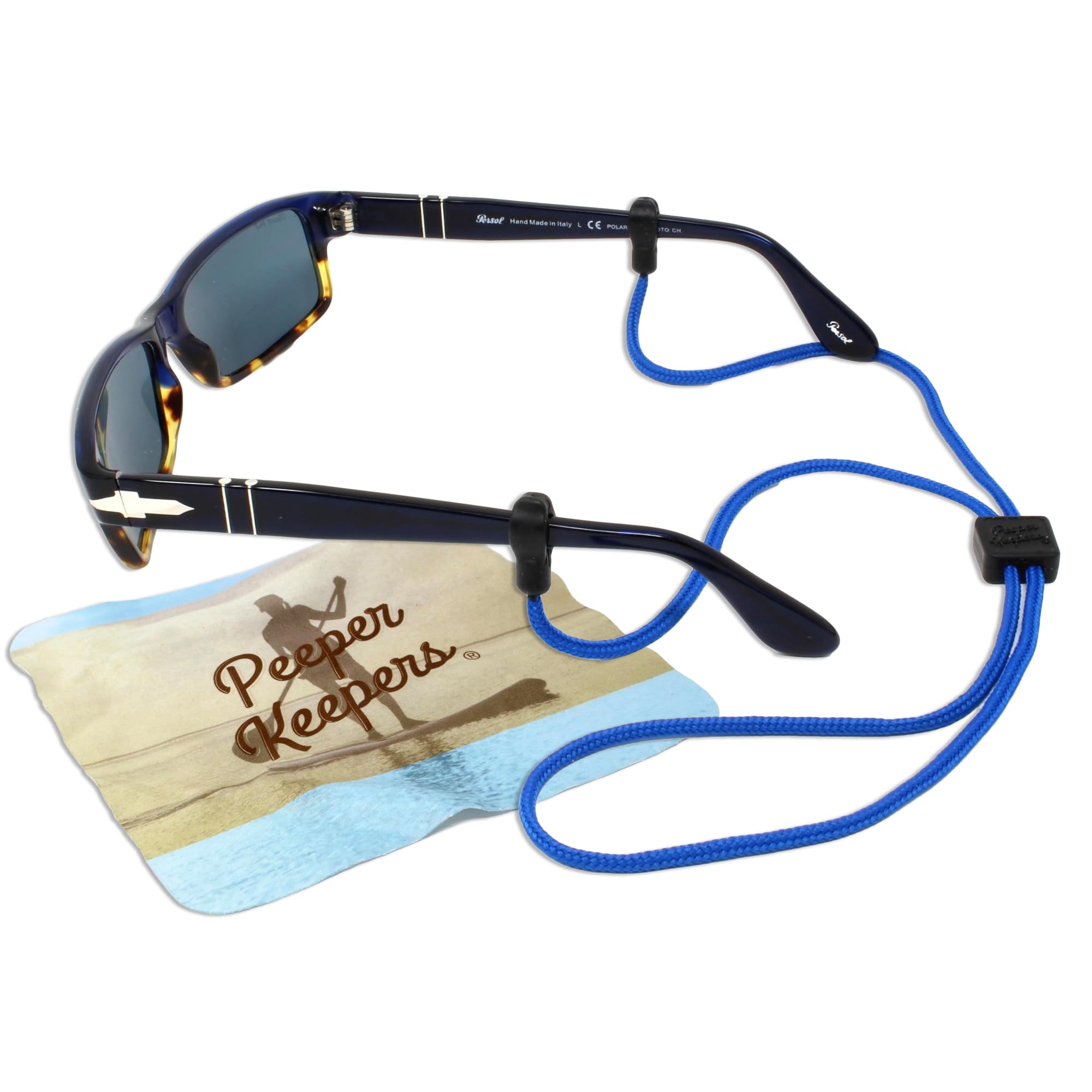 Eyeglass Retainer &amp; Sunglass Holder Supercord Adjustable w/Microfiber Cloth