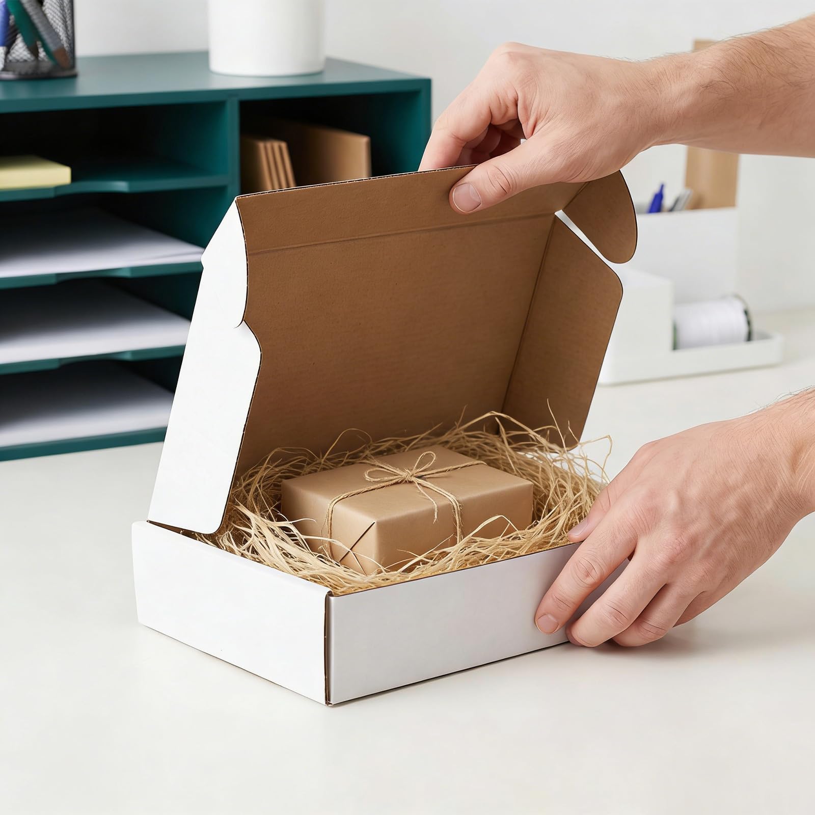 40 cajas de envío de cartón corrugado, cajas de embalaje para embalaje, almacenamiento de mudanzas, artículos pequeños, cajas de envío pequeñas (9 x 6 x 2)