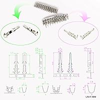 Vista 3 de Gikfun Terminal de carcasa de conectores de cable de 0.165 in, 18-24 AWG, 2 x 2 x 4 pines, carcasa de enchufe macho y hembra y 200 piezas