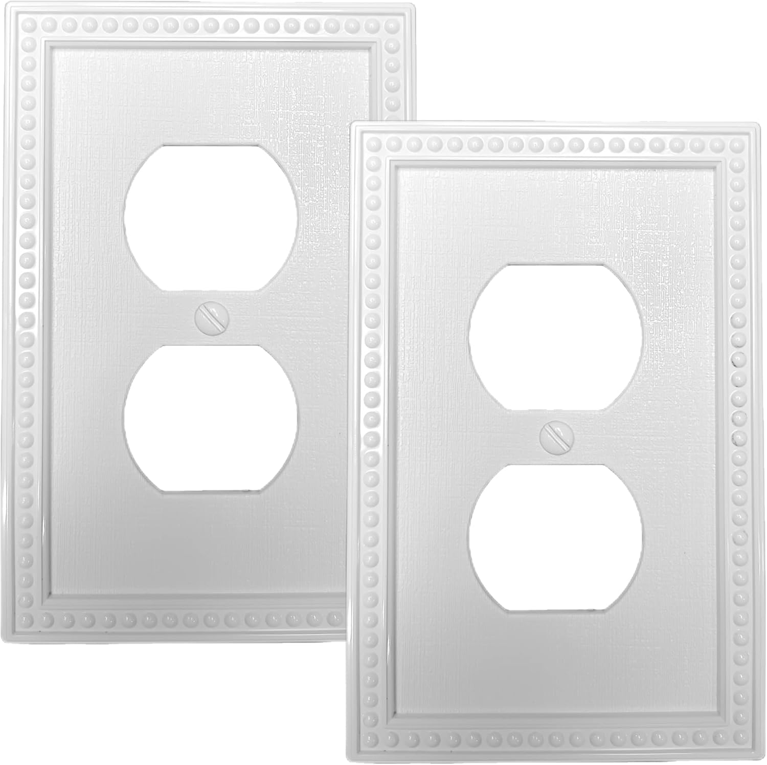 2 Pack Duplex Wall Plates Electrical Outlet Covers 1Gang 4.9" x 3.2" Unbreakable Polycarbonate