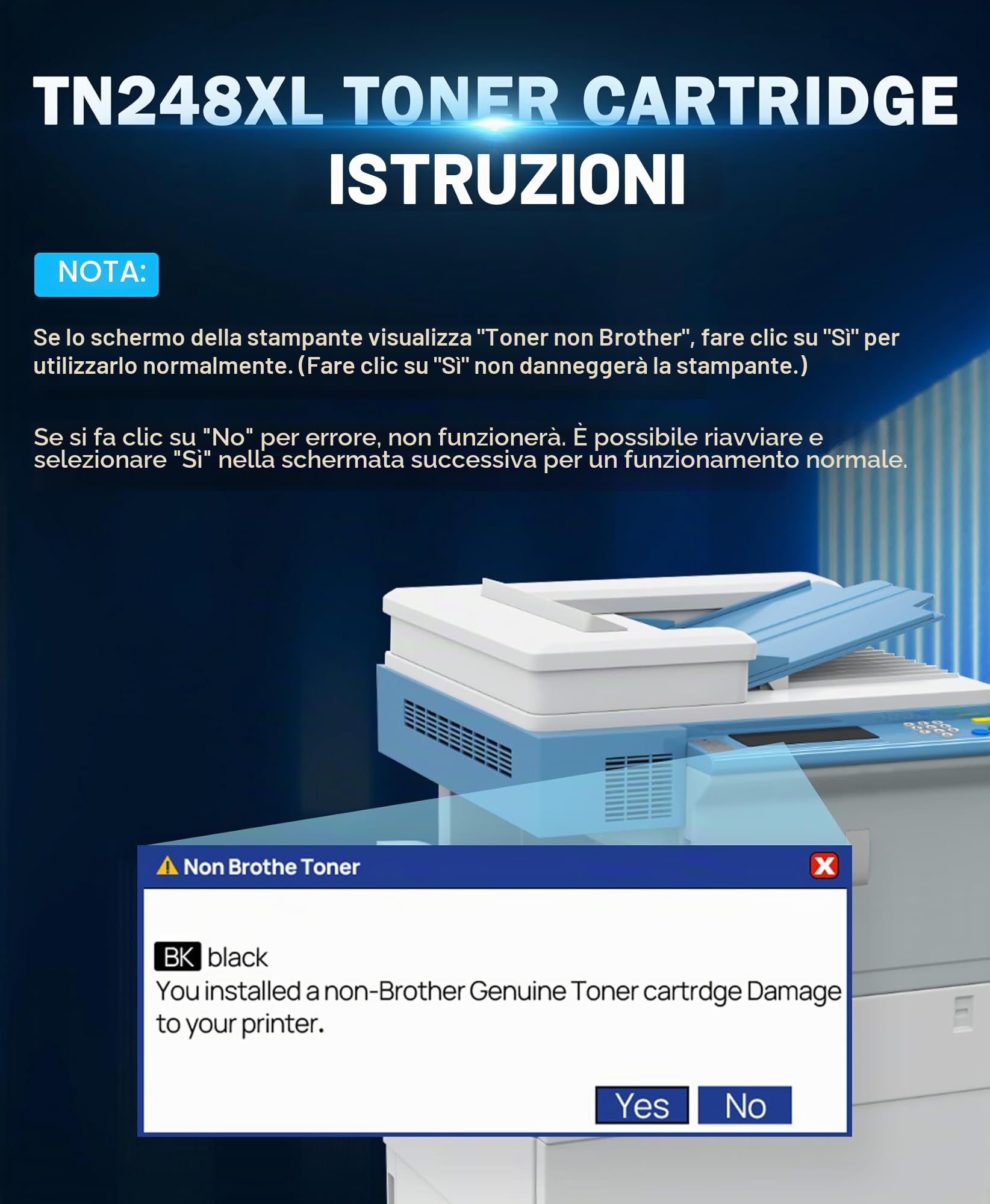 HALLOLUX TN248 TN248XL Toner Compatibili per Brother TN-248 Toner TN-248XL