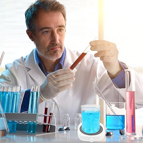 Miniatura 4 de Mini batidor mezclador agitador agitador portátil placa para laboratorio aula investigación científica agitador magnético magnético