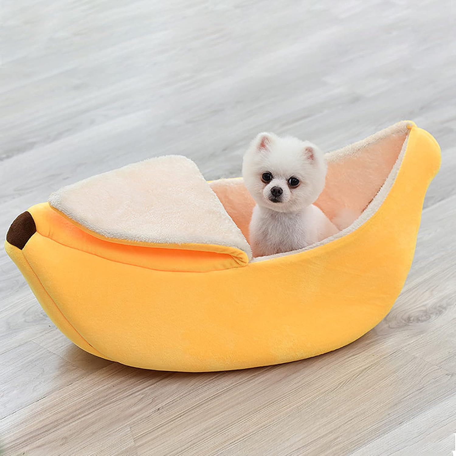 Cute Banana Cat Bed House,Warm Soft Punny Dogs Sofa Sleeping Playing Resting Banana Bed,Lovely Pet Supplies for Cats Small Dog Rabbit