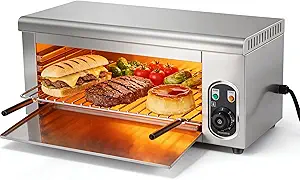 2000W Electric Salamander Broiler with Removable Plates and Adjustable Temperature